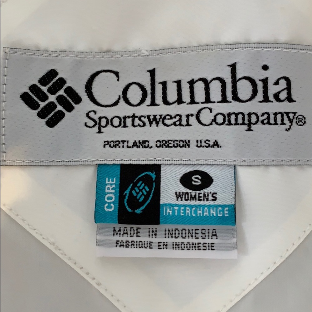 Columbia Jacket Core Classic Style White & Blue, Original Owner, Size Small, EUC